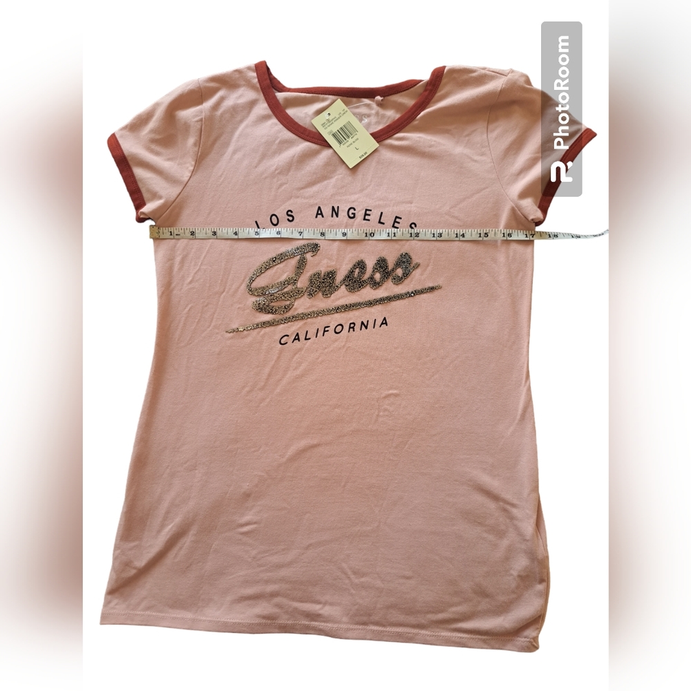 Guess Women's Ringer Baby Tee - Picture 3 of 8